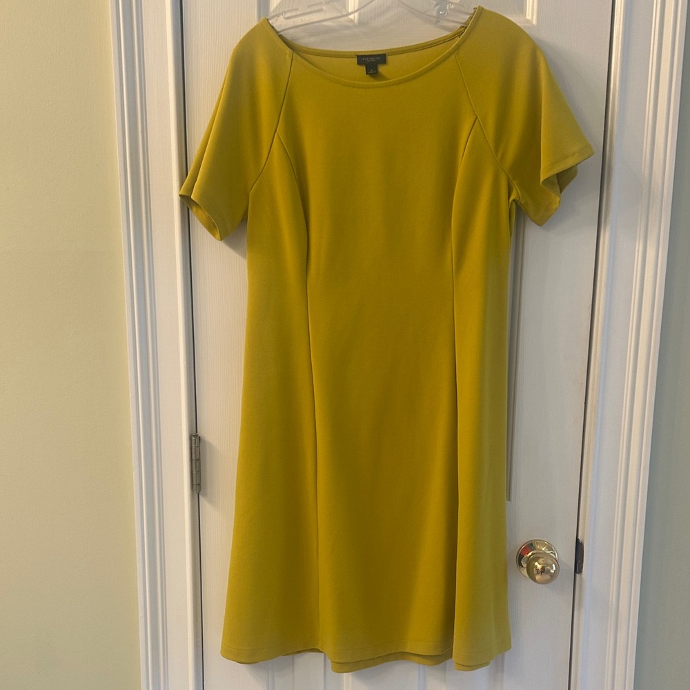 Ann Taylor Yellow Midi Dress